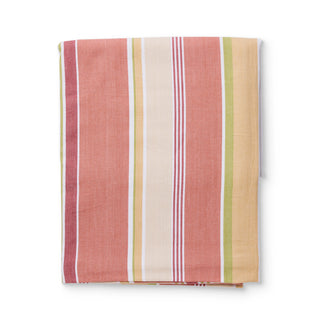 Fairhaven Rust Stripe Cotton Tablecloth 150x230cm