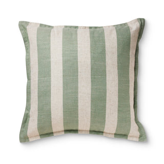 Rye Spruce Stripe Linen Blend Cushion