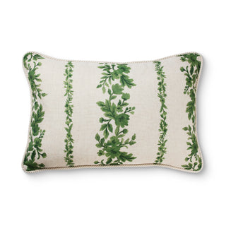 Emerson Dark Green Linen Blend Cushion 40x60cm