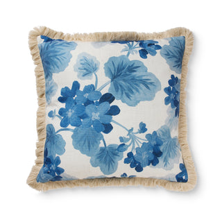 Geranium Blue Linen Blend Cushion 50cm x 50cm