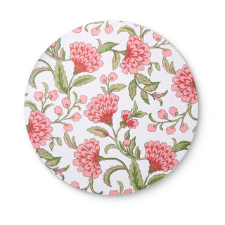 Set of 4 Georgia Pink Round Hard Placemats