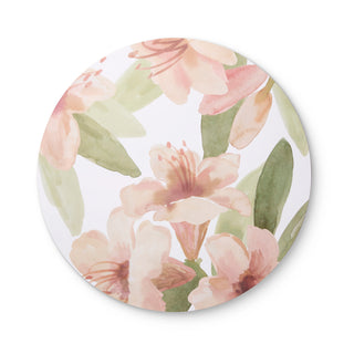 Set of 4 Rhododendron Round Hard Placemats
