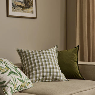 Maldon Green Check Cushion 50cm x 50cm