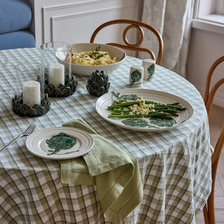 Maldon Green Check Tablecloth 150xm x 250cm
