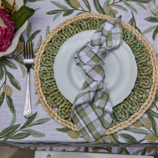 Maldon Green Check Napkin Set 4