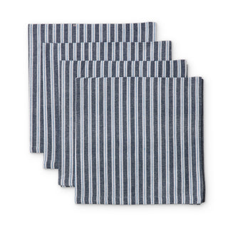Set/4 Samara Stripe Dark Blue Cotton Napkin