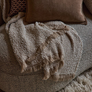 Clara Beige/Cream Textured Throw 160x200cm