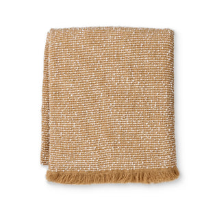 Clara Camel/Cream Throw Textured Throw 160x200cm