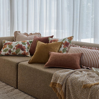 Clara Camel/Cream Throw Textured Throw 160x200cm