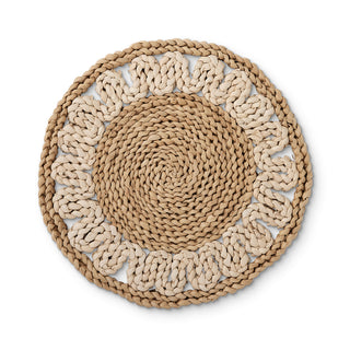 Set/4 Palma Two Tone Natural Placemats 33cm