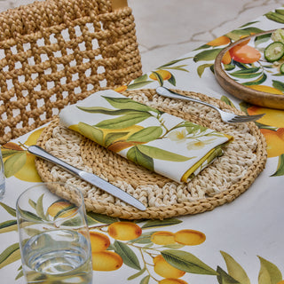 Set/4 Palma Two Tone Natural Placemats 33cm