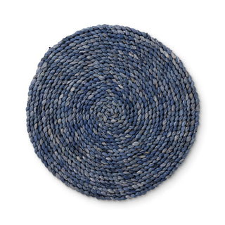 Set/4 Braided Dark Blue Placemat 33cm