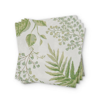 20Pc Fern Green/Blue Paper Napkin Set 33x33cm