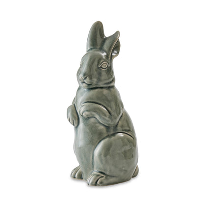 Bunny Sage Green Standing Ceramic Figurine Decor 2X12X27CM
