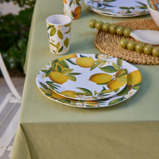 Set/4 Melamine Citrus Grove Lemon Melamine Small Plates 21cm