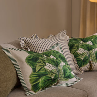 Bahama Green Linen Blend Cushion 40x60cm