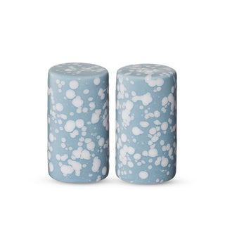 Speckle Light Blue/White Salt & Pepper Shaker Set