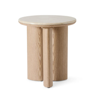 Carlyle Brown Marble Side Table 50X55CM