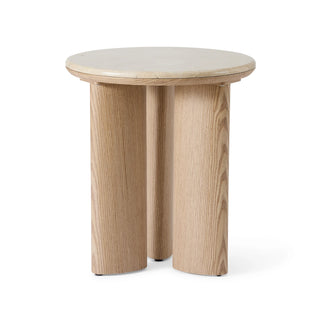 Carlyle Brown Marble Side Table 50X55CM