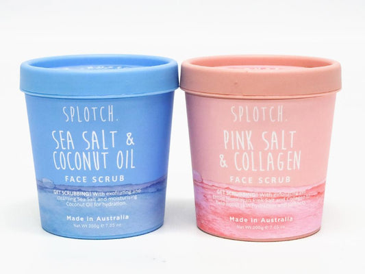 Splotch body scrub tub with pink salt & pink clay