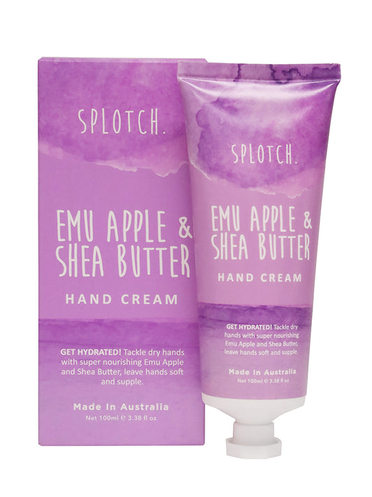 Splotch 100ml boxed hand cream  Emu apple & shea butter