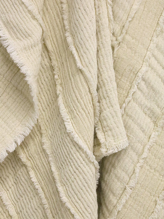 Luxurious Coogee cotton throw blanket white
