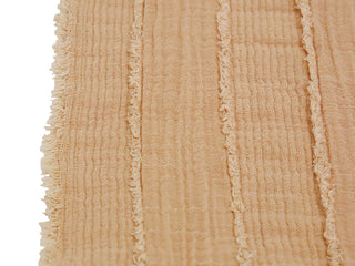 Luxurious Coogee Cotton Throw Blanket Dusty Pink