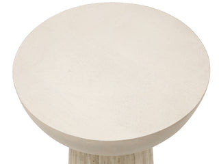 Lulu white wash wooden side table