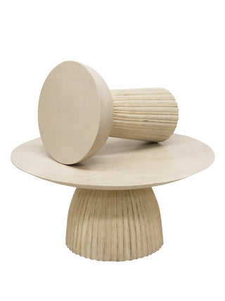 Lulu white wash wooden side table