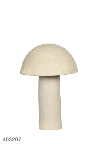 Mushroom Table Lamp Paper Mache Off White 45CM