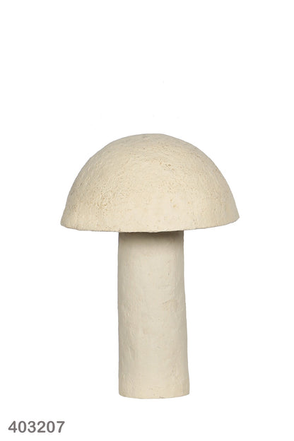 Mushroom Table Lamp Paper Mache Off White 45CM