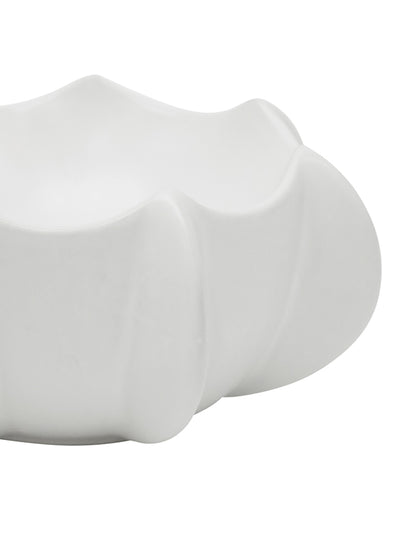 Cove Sculptural Ceramic Decor Bowl Off White 30X14CM