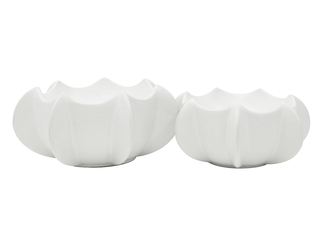 Cove Sculptural Ceramic Decor Bowl Off White 30X14CM