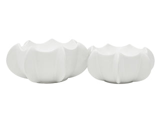 Cove Sculptural Ceramic Decor Bowl Off White 30X14CM