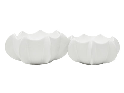 Cove Sculptural Ceramic Decor Bowl Off White 30X14CM