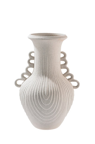 Maya White Ceramic Vase 25X35CM