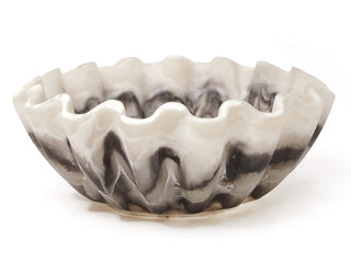 Rylee Resin Decor Bowl Black & White 30X12CM