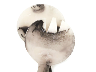 S/2 Rylee Resin Salad Servers Black & White