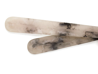 S/2 Rylee Resin Salad Servers Black & White