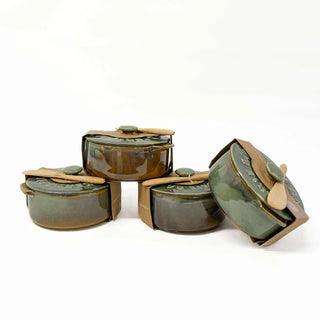 Olive Loire Cer Brie Baker 13.5x16x7.5cm Olive