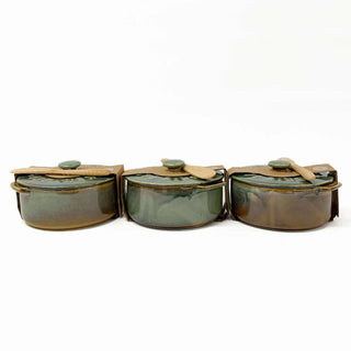 Olive Loire Cer Brie Baker 13.5x16x7.5cm Olive