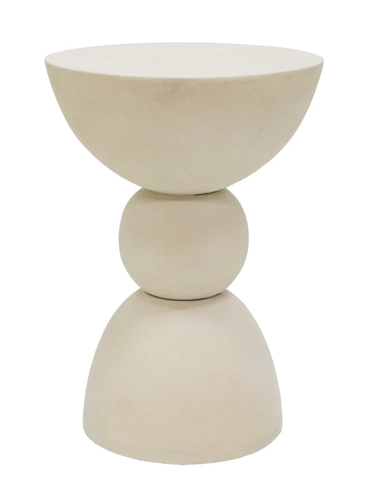 Stoneleigh & Roberson Sultan White Cement Rendered Side Table