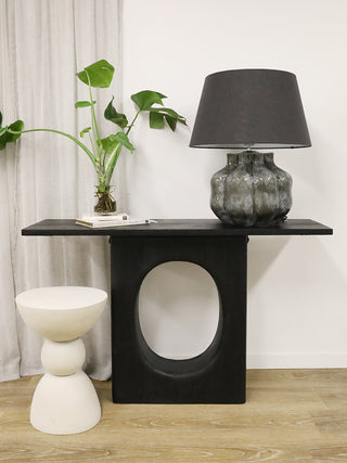 Stoneleigh & Roberson Sultan White Cement Rendered Side Table
