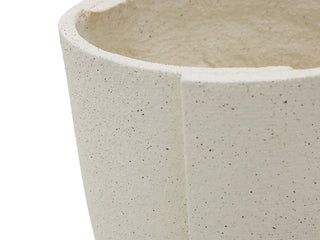 S/3 Tracy MGO Garden Pots Planters Textured Off White