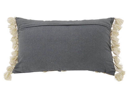Zazu Velvet Stone Wash Cushion Black & Toffee 30X50CM