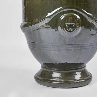 Anduze 2 Piece Ceramic Planter Set Green