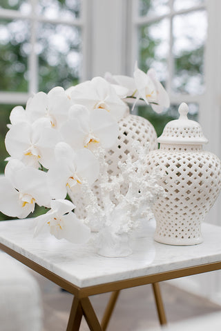 Anemone Coral Resin Sculpture - White