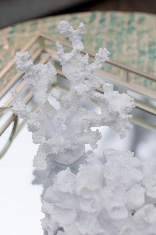 Anemone Coral Resin Sculpture - White