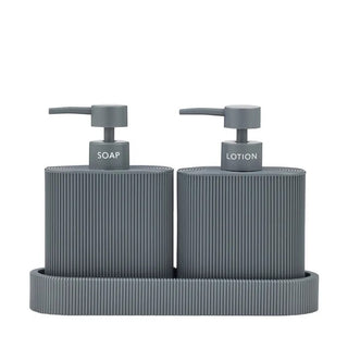 Sid Resin S/2 Soap Dispenser With Tray Charcoal
