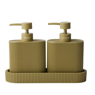 Sid Resin S/2 Soap Dispenser With Tray Olive